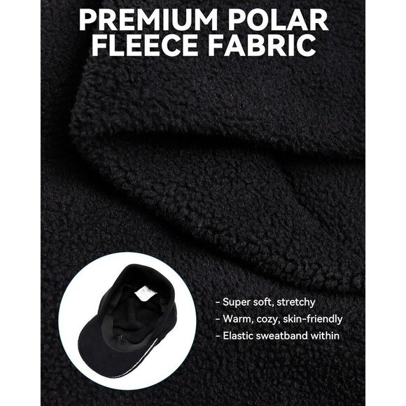 Women\'s Winter Reflective Fleece Ponytail Hat Ear Flap Running Cap main image 7